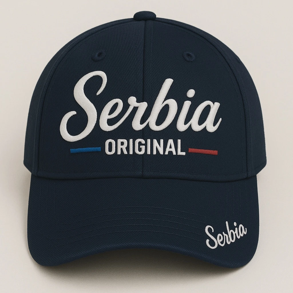 SERBIA CAP NAVY EMBROIDERY-1