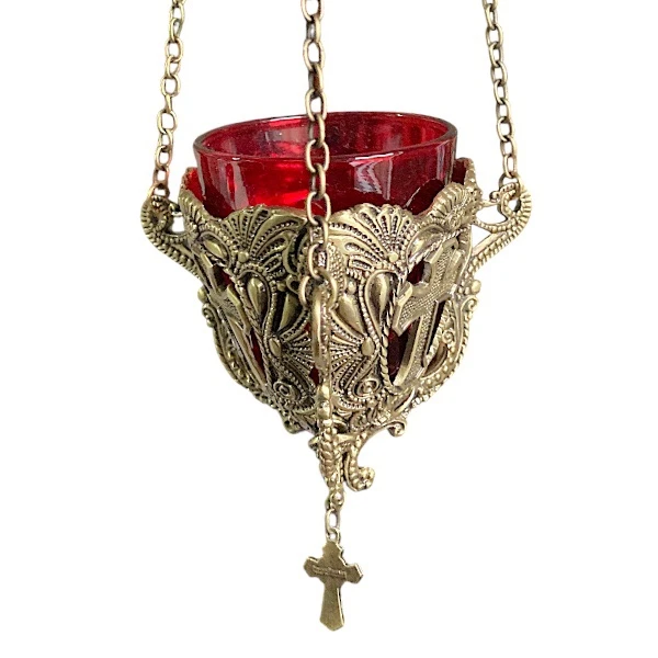 Hanging Chandelier - Brass Patina-2