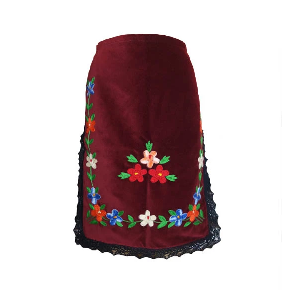 Burgundy apron-2