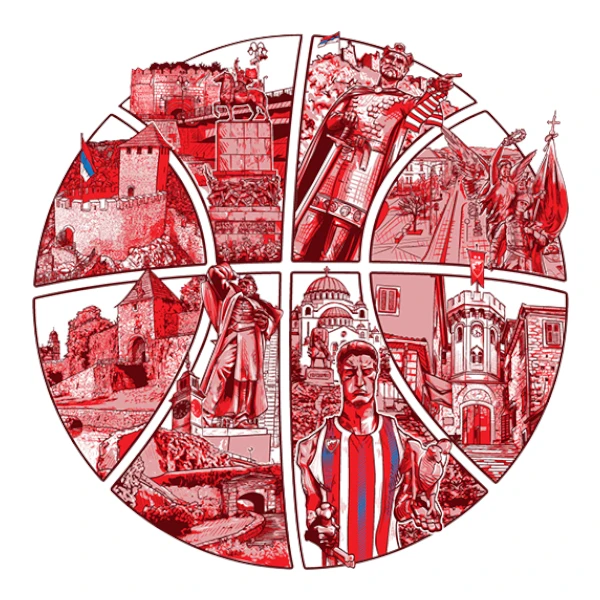 KK CRVENA ZVEZDA MAJICA MOTIV SIVA-4