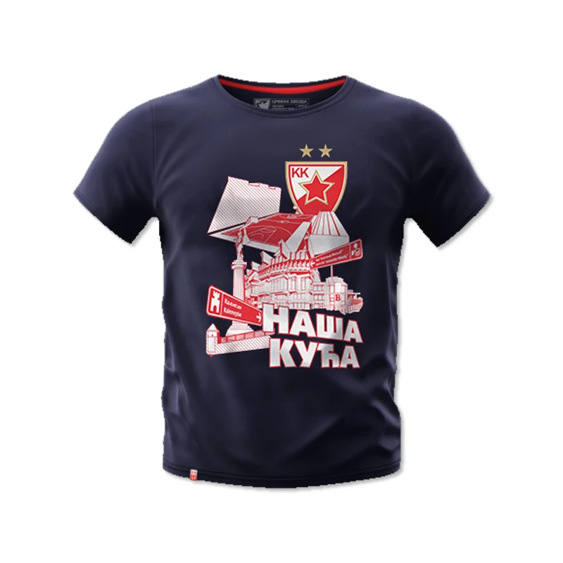 BC RED STAR T-SHIRT OUR HOME NAVY BLUE-2
