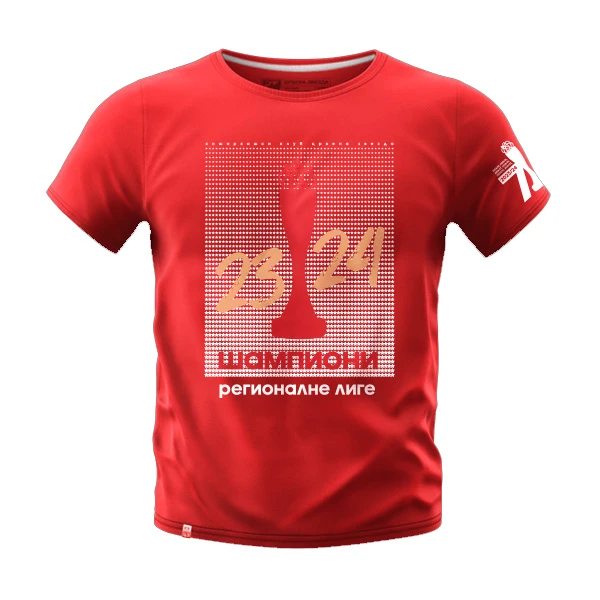 BC RED STAR T-SHIRT CHAMPIONS OF THE ABA LEAGUE 2023/24-2