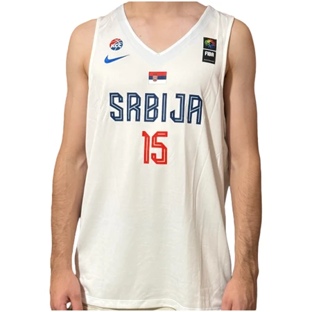Serbia Jersey Jokic 15 – Men's White Serbianshop