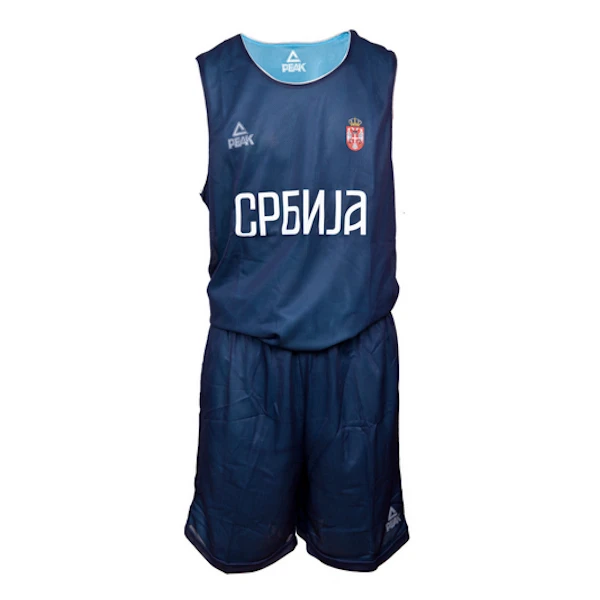 BASKETBALL JERSEY SERBIA DOUBLE SIDED PEAK 1619-1