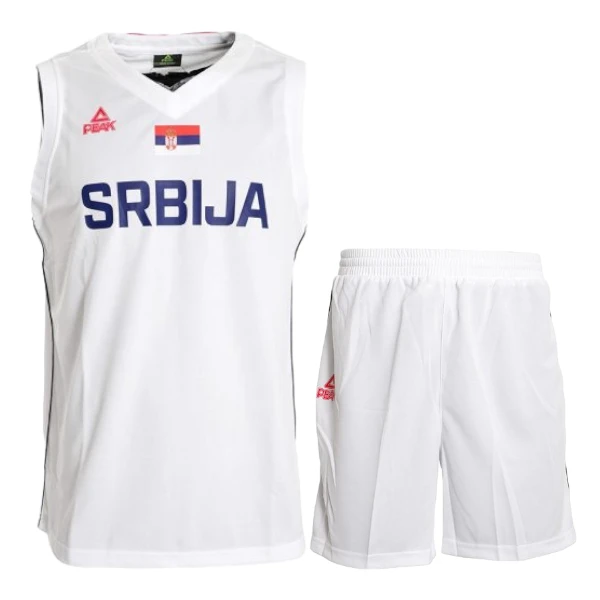 BASKETBALL KIT SERBIA JERSEY AND SHORTS 2021 WHITE-1