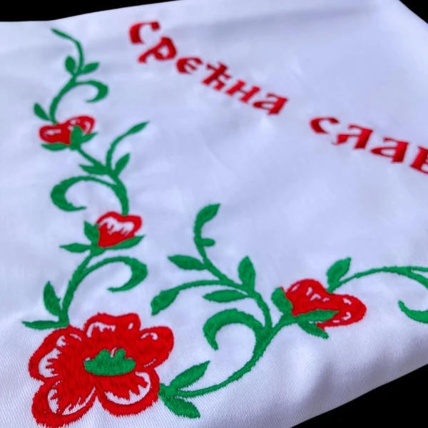 CLOTH FOR CELEBRATION CAKE, EMBROIDERED CANVAS-3