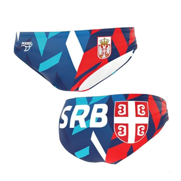 WATER POLO TRUNKS SERBIA,NATIONAL WATERPOLO TEAM,KEEL,ADULT-1