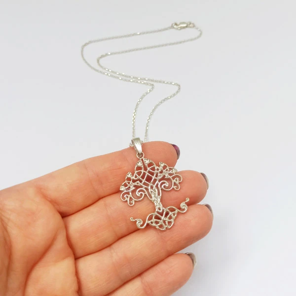 SILVER NECKLACE THE TREE OF LIFE, THE FLOWER OF LIFE, THE STAR OF LADA - SLAVIC MYTHOLOGY-6