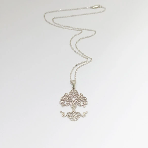SILVER NECKLACE THE TREE OF LIFE, THE FLOWER OF LIFE, THE STAR OF LADA - SLAVIC MYTHOLOGY-5