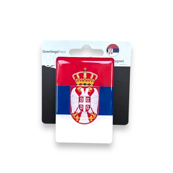 MAGNET WITH 3D STICKERS COAT OF SERBIA-3