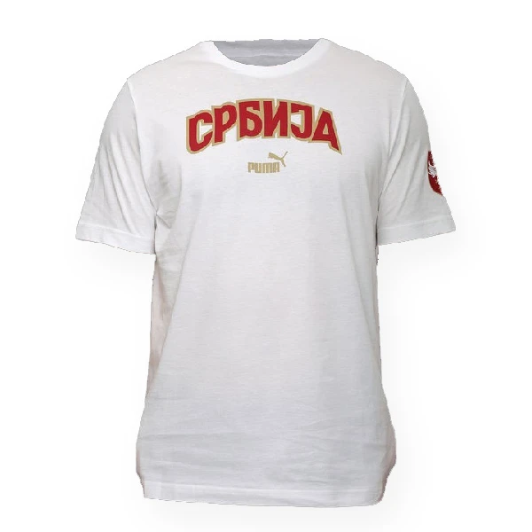 SERBIAN FOOTBALL REPRESENTATION T-SHIRT, EURO 2024 - White, Puma-1