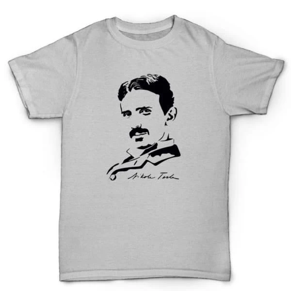 T-SHIRT - NIKOLA TESLA - WHITE-1