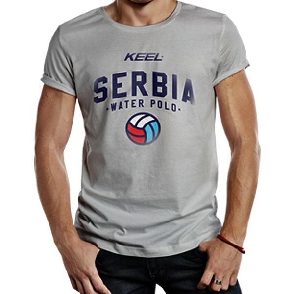 KEEL T-SHIRT SERBIAN WATER POLO TEAM GRAY 2023-4