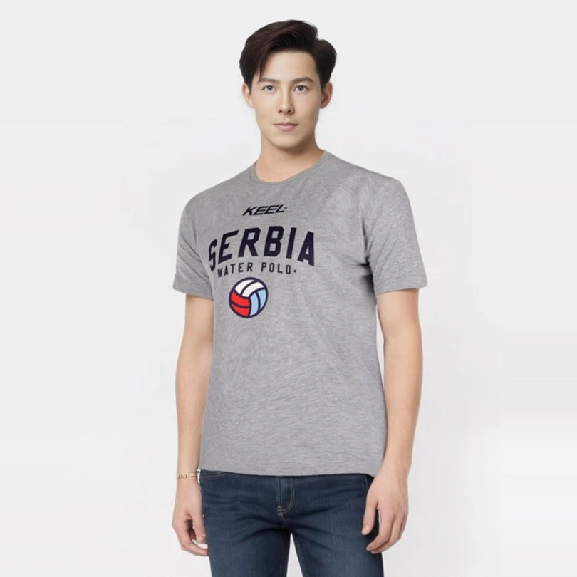 KEEL T-SHIRT SERBIAN WATER POLO TEAM GRAY 2023-2