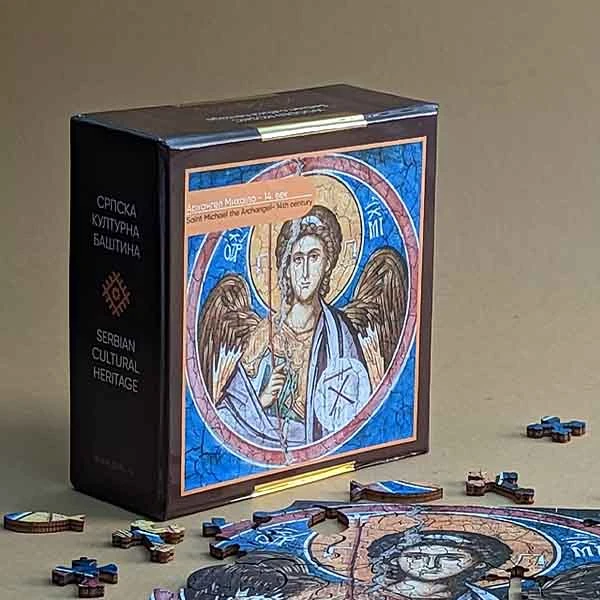 SMALL WOODEN PUZZLE - SAINT MICHAEL THE ARCHANGEL-1