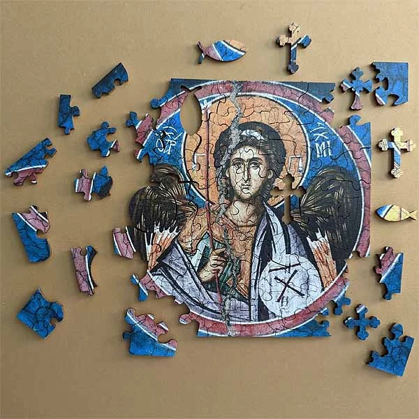 SMALL WOODEN PUZZLE - SAINT MICHAEL THE ARCHANGEL-3