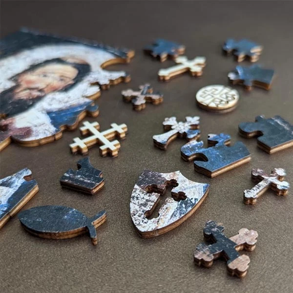 SMALL WOODEN PUZZLE - SAINT SAVA-2