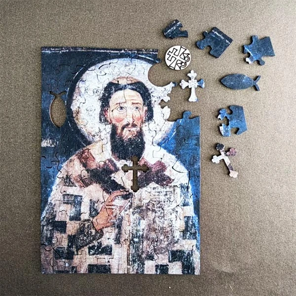 SMALL WOODEN PUZZLE - SAINT SAVA-1