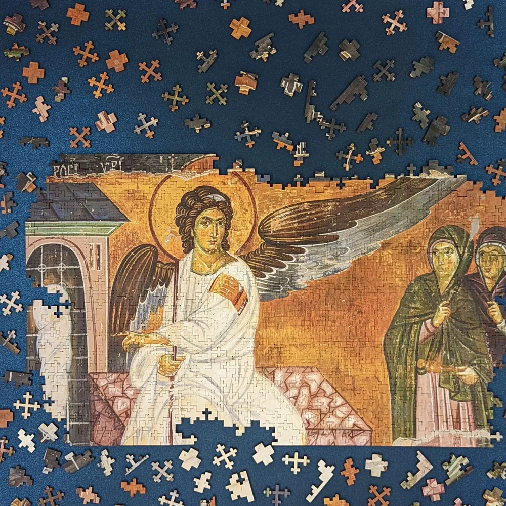 White Angel Mosaic Puzzle - Serbian Orthodox Gift 500 Pieces-4