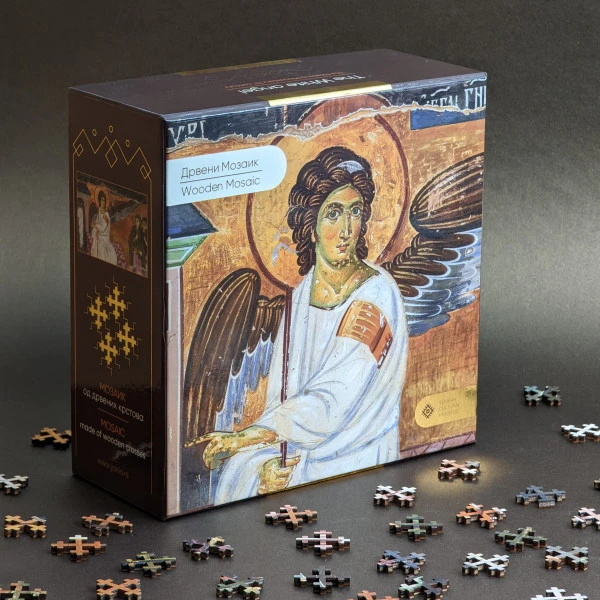 White Angel Mosaic Puzzle - Serbian Orthodox Gift 500 Pieces-1