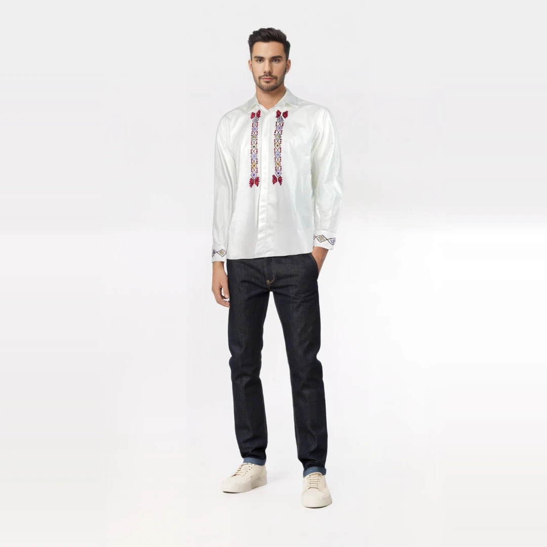 MEN'S ETHNO SHIRT HAND EMBROIDERED-2