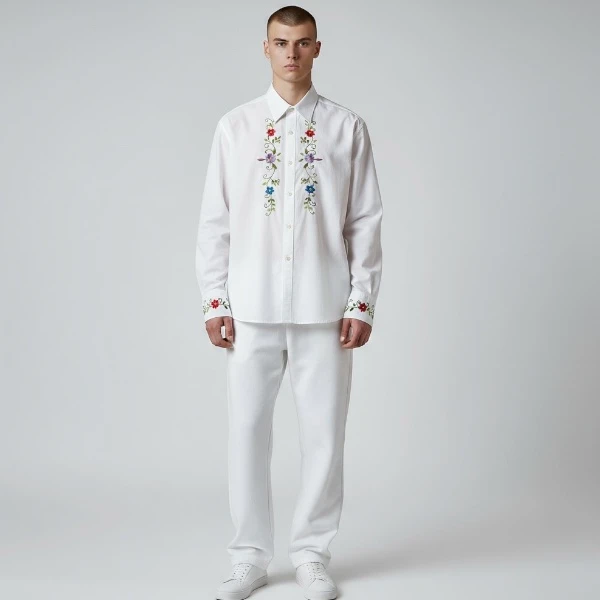 MEN'S ETHNO SHIRT HAND EMBROIDERED-2