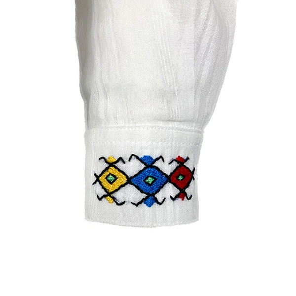 Men's shirt from Sumadija - white, hand-embroidered-4