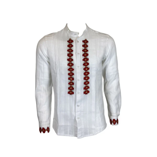 Men's shirt from Sumadija - white, hand-embroidered-2