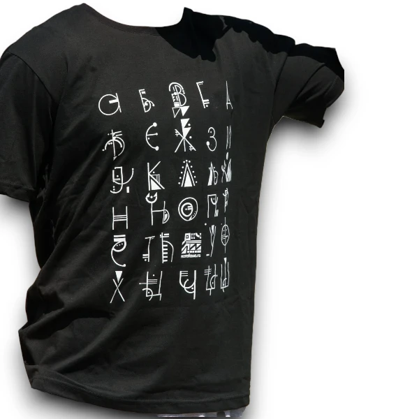 MEN'S CHECK ALPHABET T-SHIRT-1