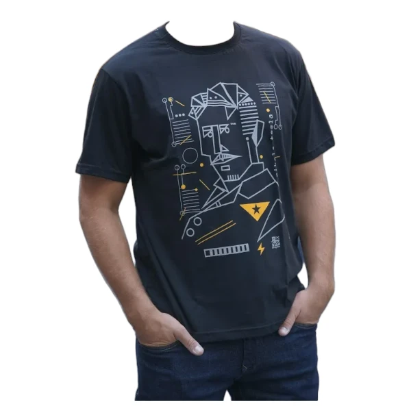 NIKOLA TESLA MEN'S T-SHIRT - BLACK-1