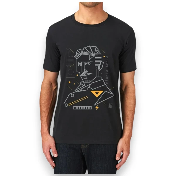 NIKOLA TESLA MEN'S T-SHIRT - BLACK-2