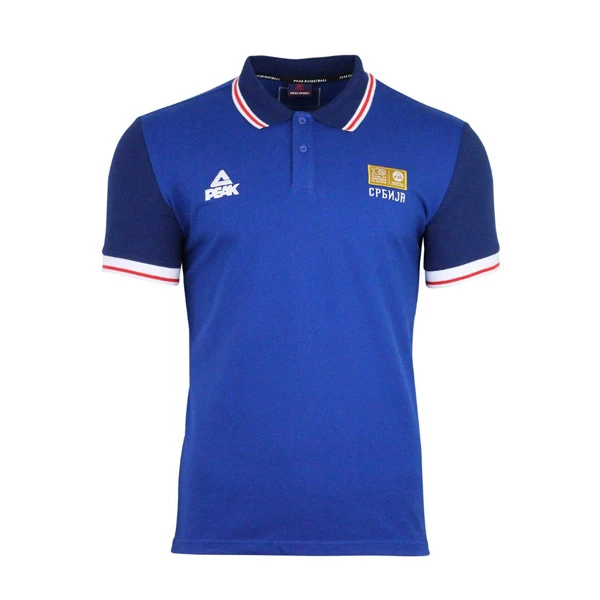 MEN'S POLO SHIRT OF THE BASKETBALL REPRESENTATION OF SERBIA 2023 BLUE-1