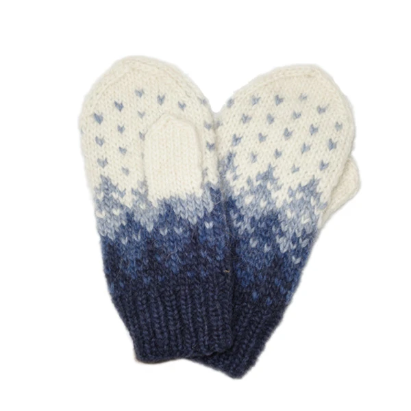 MEN'S GLOVES - WOOL, BLUE Sirogojno-2