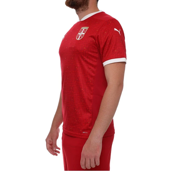 red jersey Serbian national football team Serbia 2020 2021 soccer with print-3