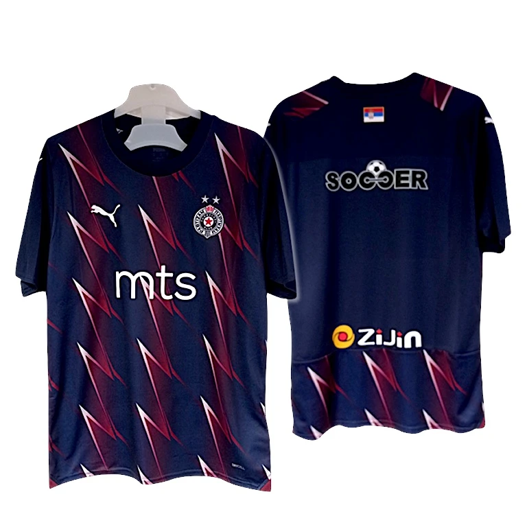  Official Away Jersey of FK Partizan - Burgundy-Blue Classic by Puma-1