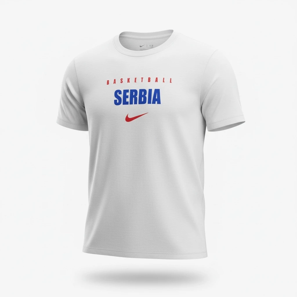 Nike majica Serbia Basketball bela pamučna-2