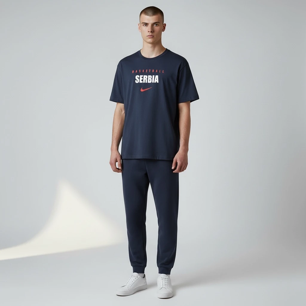 Nike majica Serbia Basketball teget pamučna-2