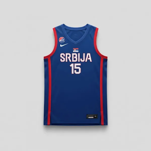 Nike plavi dres Srbije sa štampom Nikola Jokić 15-2