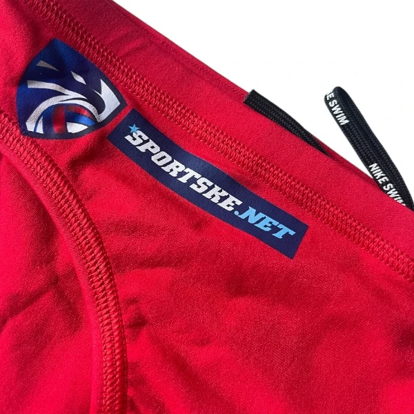 Nike crvene dečije vaterpolo kupaće gaće reprezentacije Srbije sa natpisom SRB-2