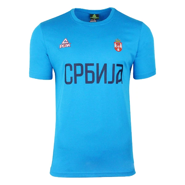 PAMUČNA NAVIJAČKA MAJICA SRBIJA, SKY BLUE-1