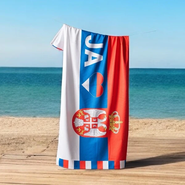 BEACH TOWEL - LOVE SERBIA-1