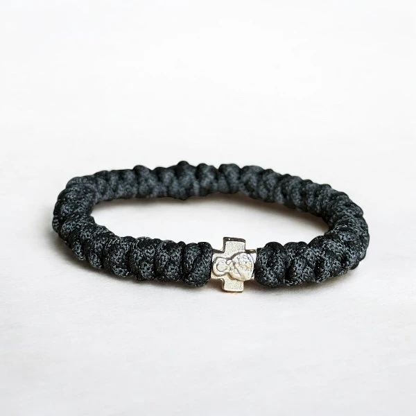 KNITTED ROSARY - BLACK-1