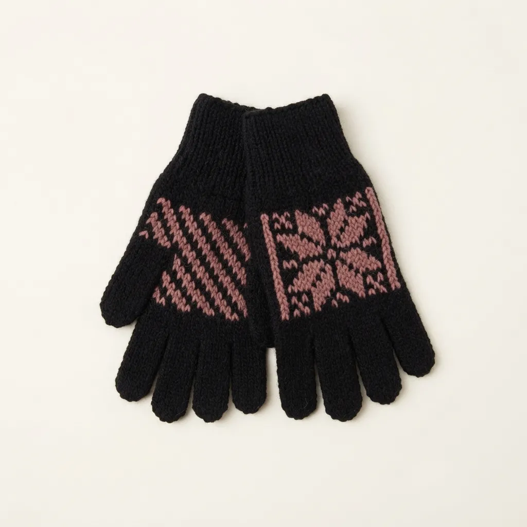 unisex-crne-pletene-rukavice-100-cista-vuna-rucni-rad-2