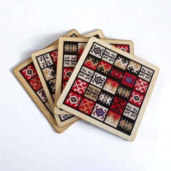 Wooden Coaster, Mat - Ethno-1