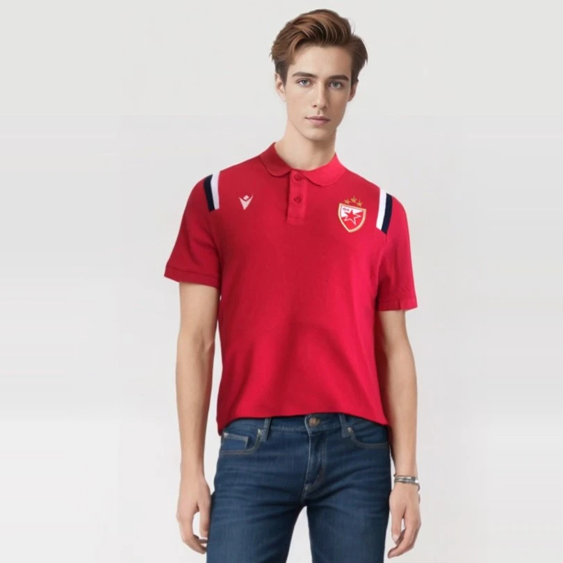 FC RED STAR BELGRADE MACRON POLO T-SHIRT RED-3