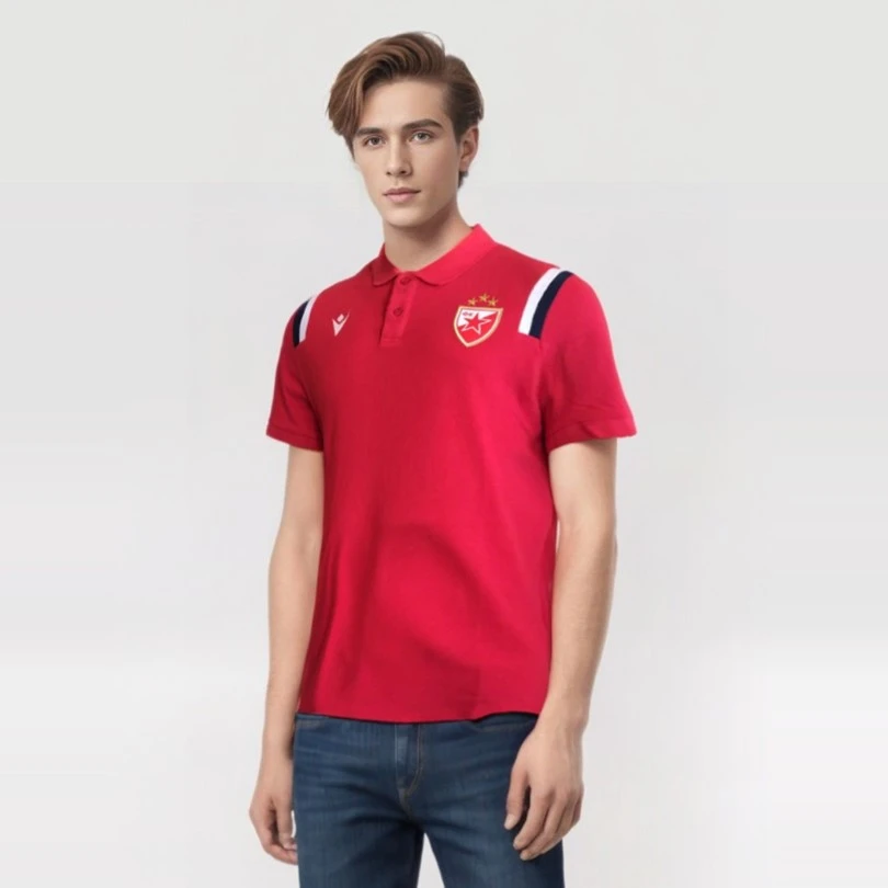 FC RED STAR BELGRADE MACRON POLO T-SHIRT RED-2