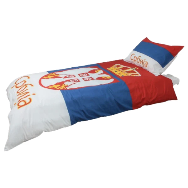 BEDDING WHITH SERBIA COAT OF ARMS-1