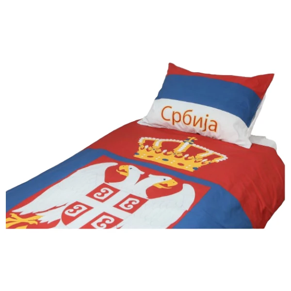 BEDDING WHITH SERBIA COAT OF ARMS-2