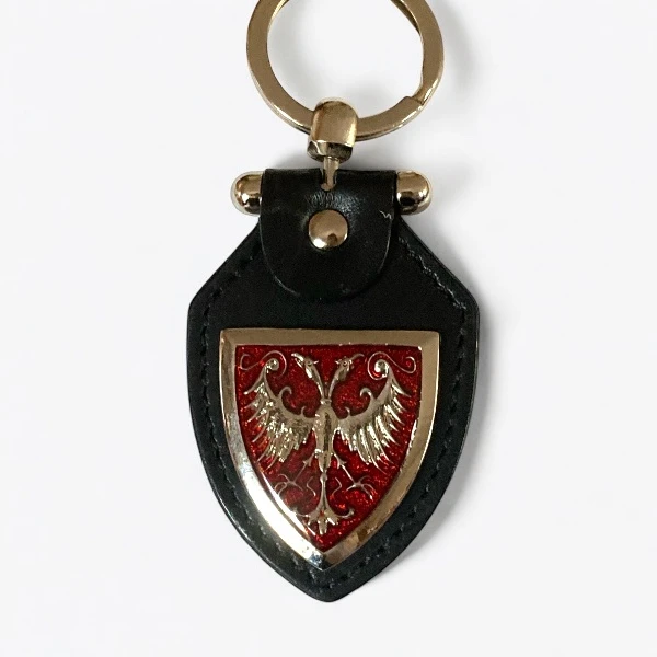 LEATHER PENDANT COAT OF ARMS OF NEMANJIC DYNASTY, BLACK-1