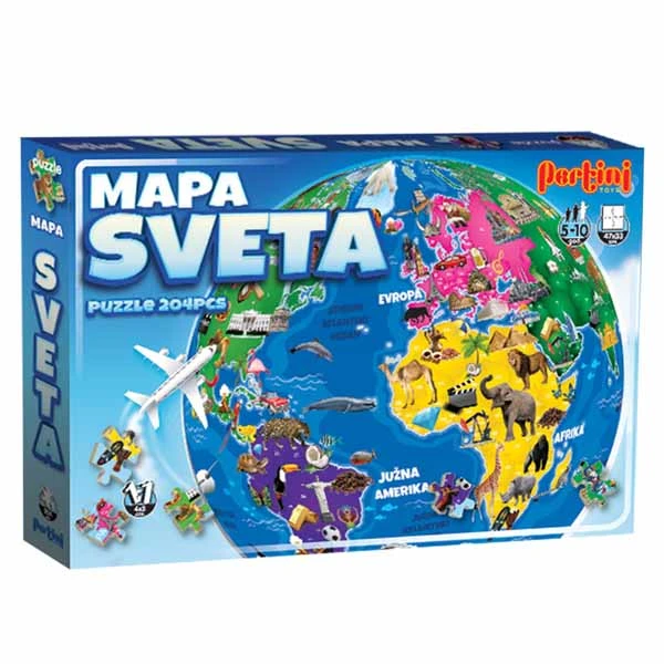 Educational World Map Puzzle for Children 5-10 years-1